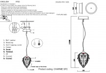 Светильник подвесной Crystal Lux CHARME SP2 CHROME/TRANSPARENT